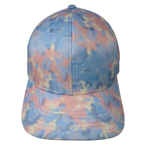 Unbranded Slideback Hat Multicolor OS Adjustable Tie Dye Vented Holes Blank - Picture 1 of 7